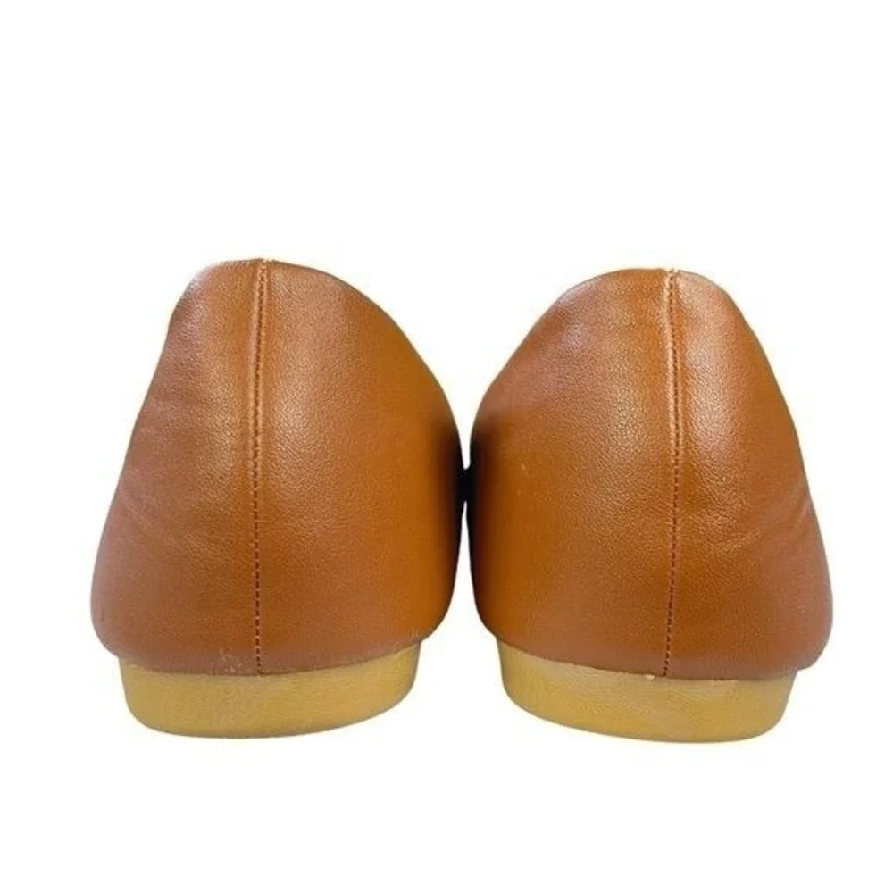 Milano Ballet Flats‎ Pointed Toe Gold Ring Preppy Parisian Quiet Luxury Chic 9
